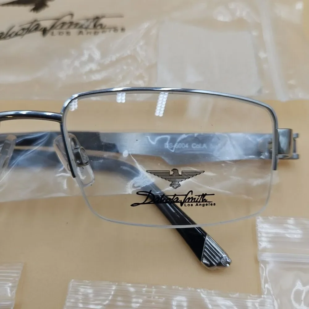 New Dakota Smith Mens Eyeglass Frames DS6004 Col.a Silver Half Rim Accessories